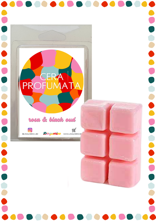 Wax tablet - pink &amp; black oud